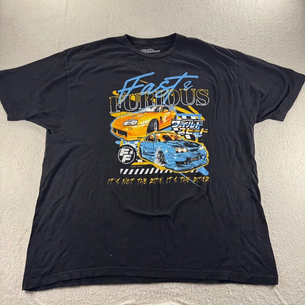 Fast & Furious Graphic T-Shirt Mens 3XL Black Supra Skyline Gorpcore Streetwear